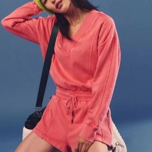 Free People Movement by Free People Intercept Romper in Hibiscus NWT